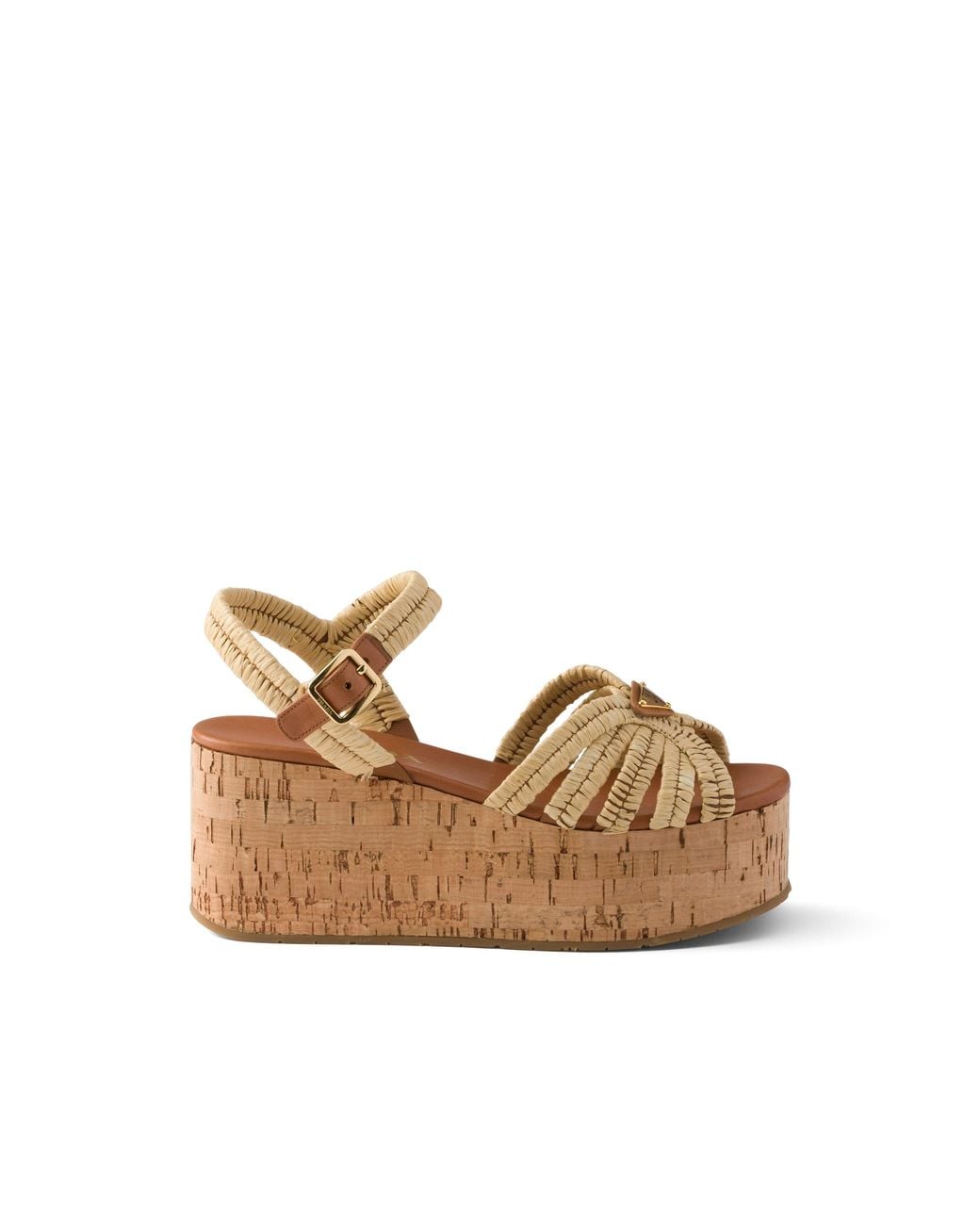 Prada Multicolor Crochet Platform Sandals, Size 35
