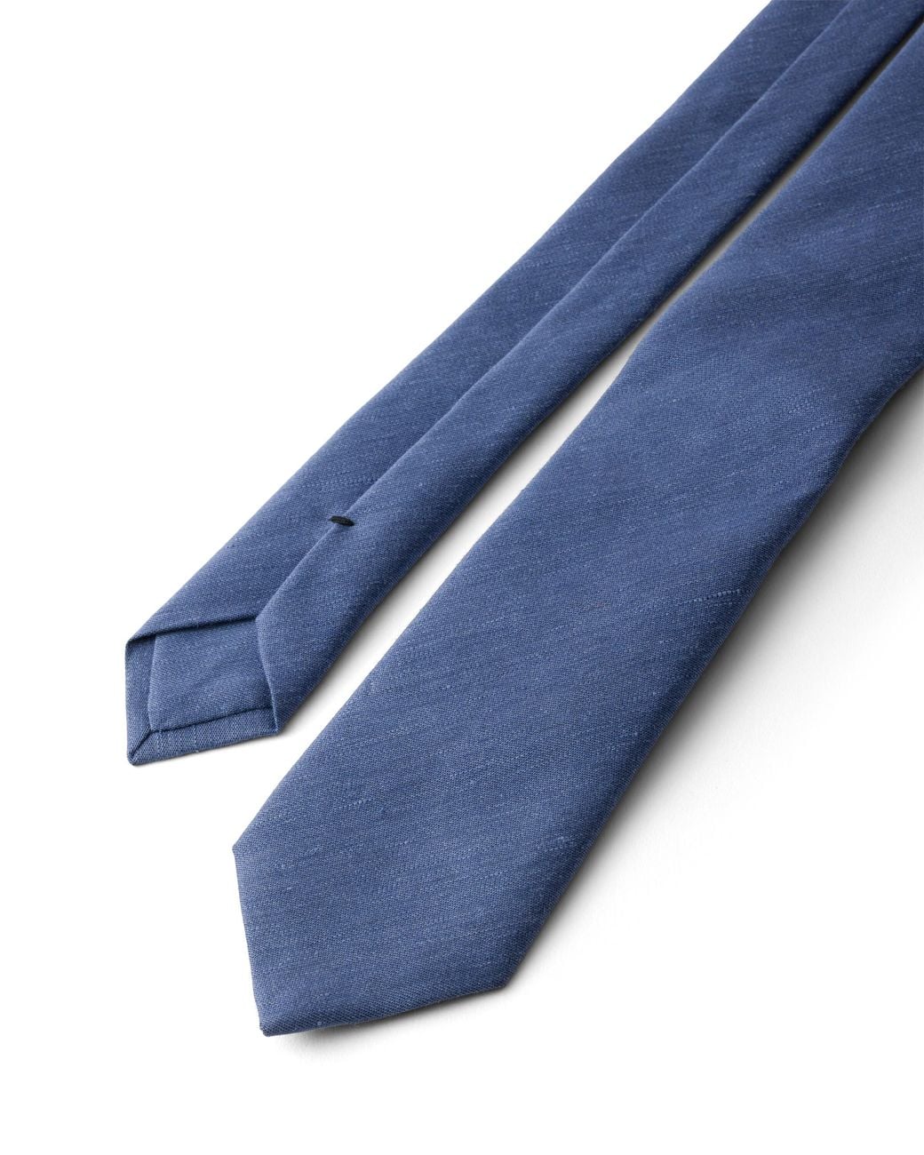 Prada Blue Silk And Linen Tie for men