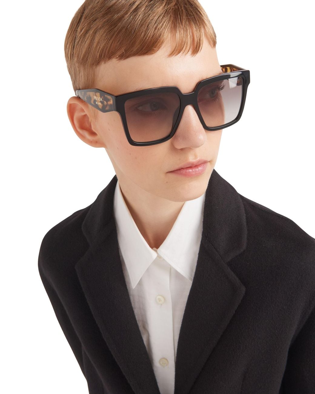 Prada Multicolor Sonnenbrille Mit Logo, Damen, Gläser Mit Farbverlauf