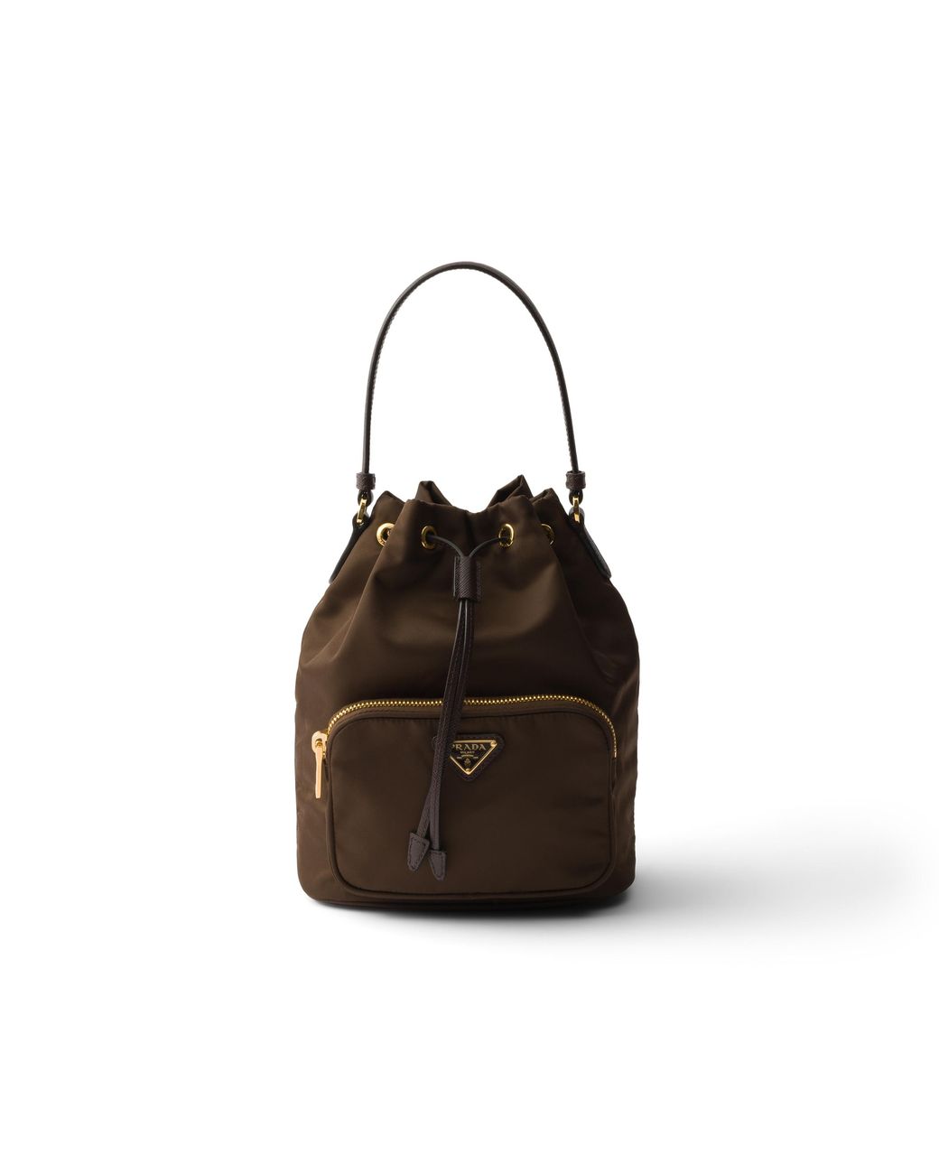 Prada White Duet Re-Nylon Bucket Bag