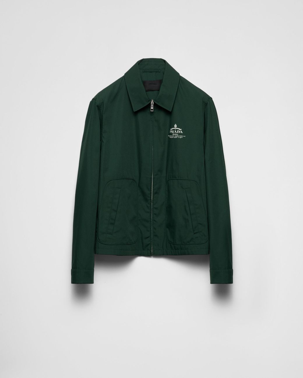 【関税&送料込】Prada Army Green Cotton Jacket Prada Military Cotton Jacket With Zip Pockets in Green | Lyst