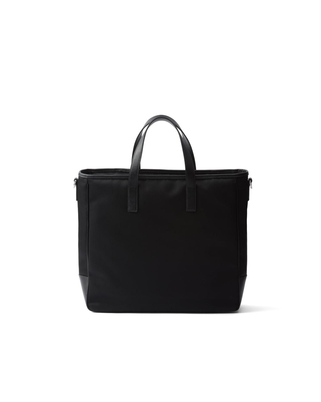 Prada Black Re-Nylon And Saffiano Leather Tote Bag for men