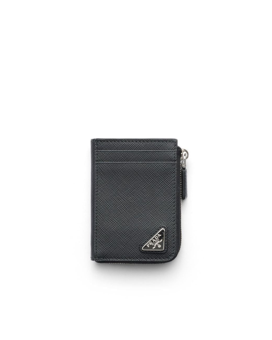 Prada Black Saffiano Leather Card Holder for men
