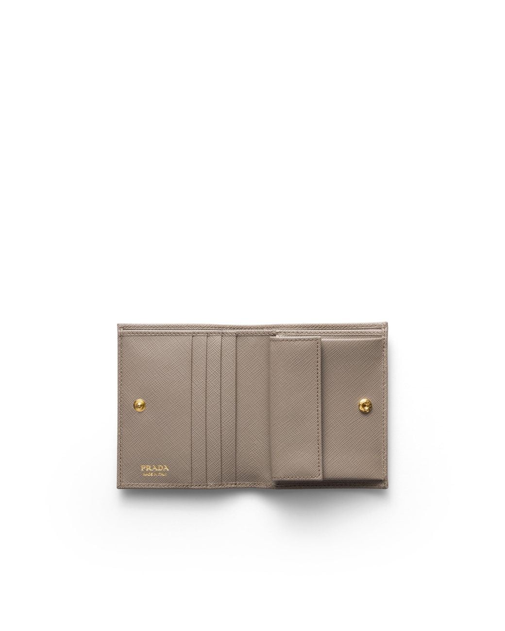 Prada White Small Saffiano Leather Wallet