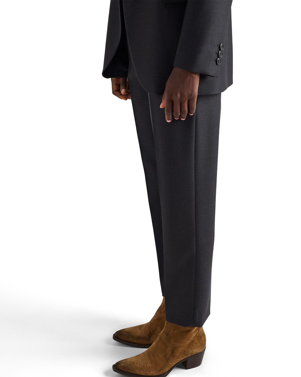 Prada Black Wool Gabardine Pants With Pin