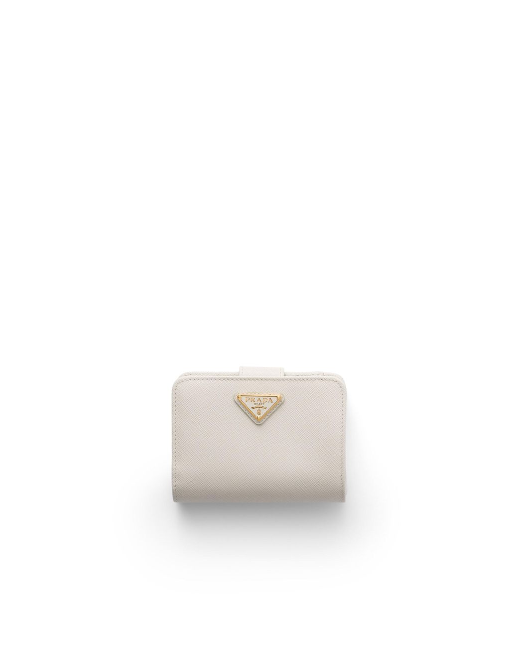 Prada White Small Saffiano Leather Wallet