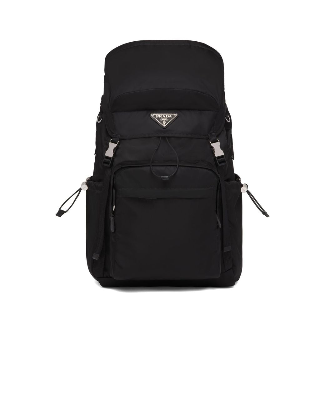Prada Black Re-Nylon And Saffiano Leather Backpack for men