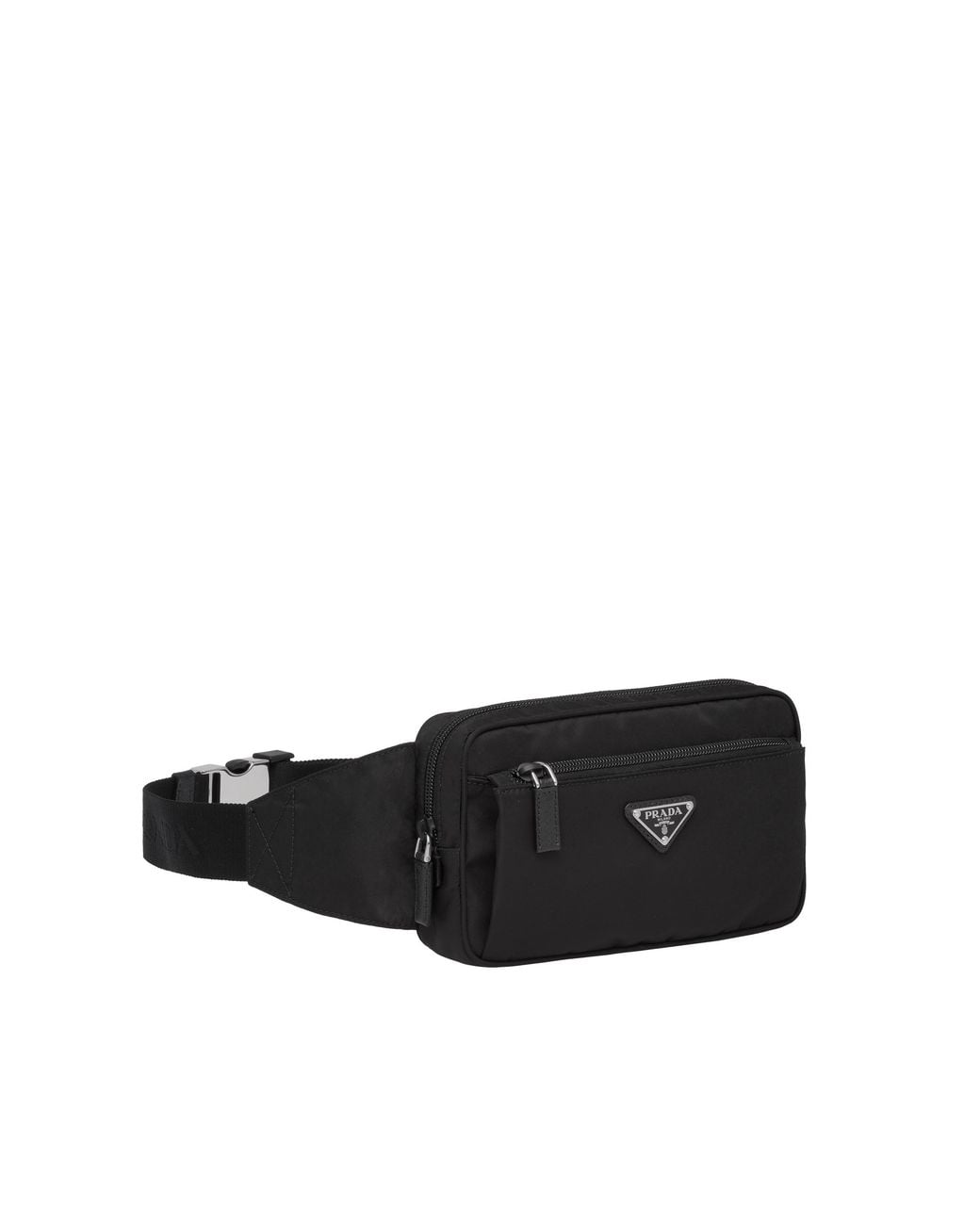 Prada Black Urban Nylon And Saffiano Leather Mini Belt Bag for men