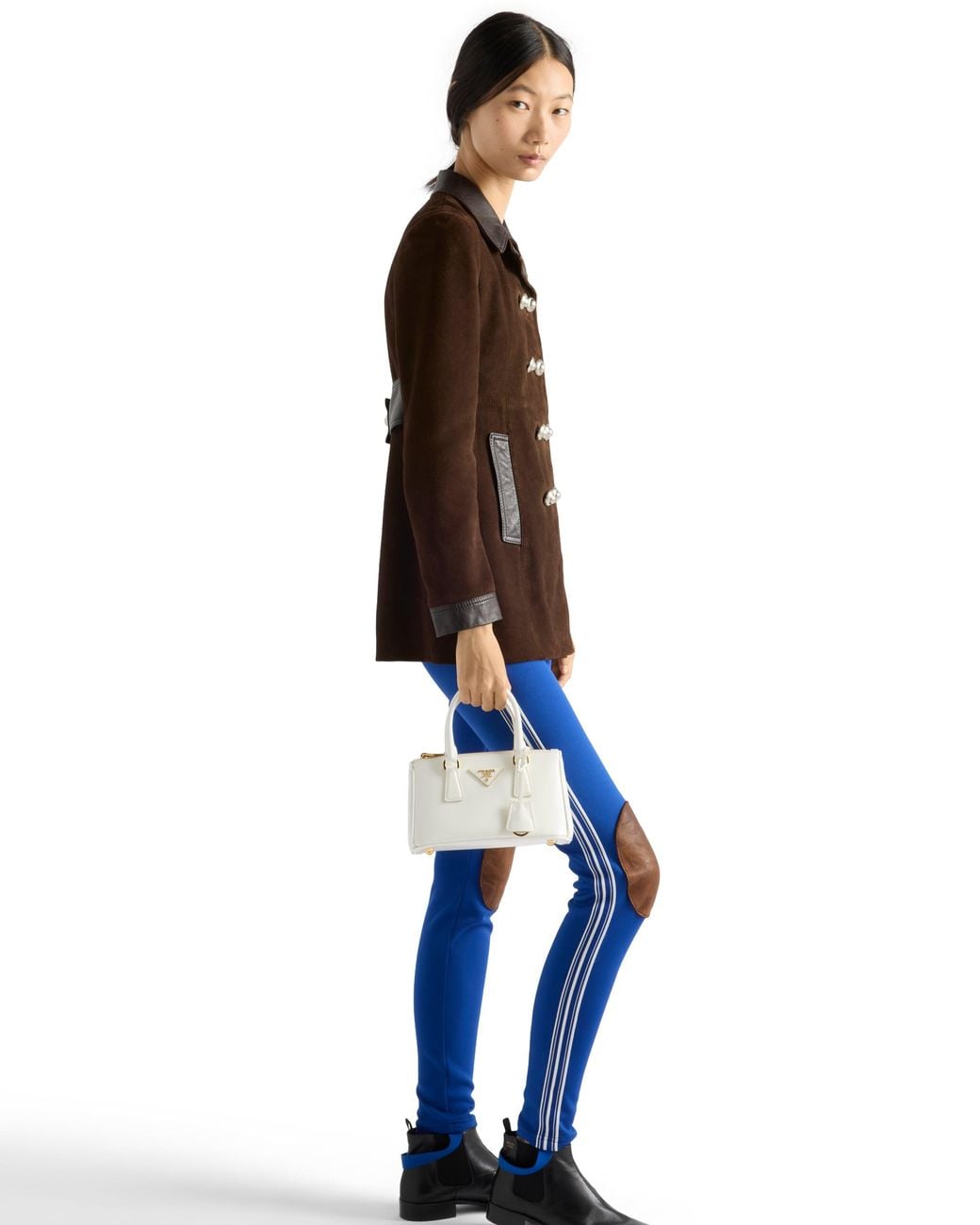 Prada White Galleria Patent Saffiano Leather Mini-Bag