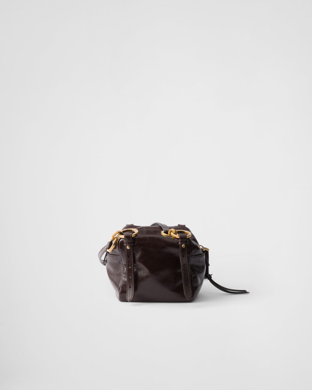 Prada Dangle Leather Top-Handle Mini-Bag in White | Lyst