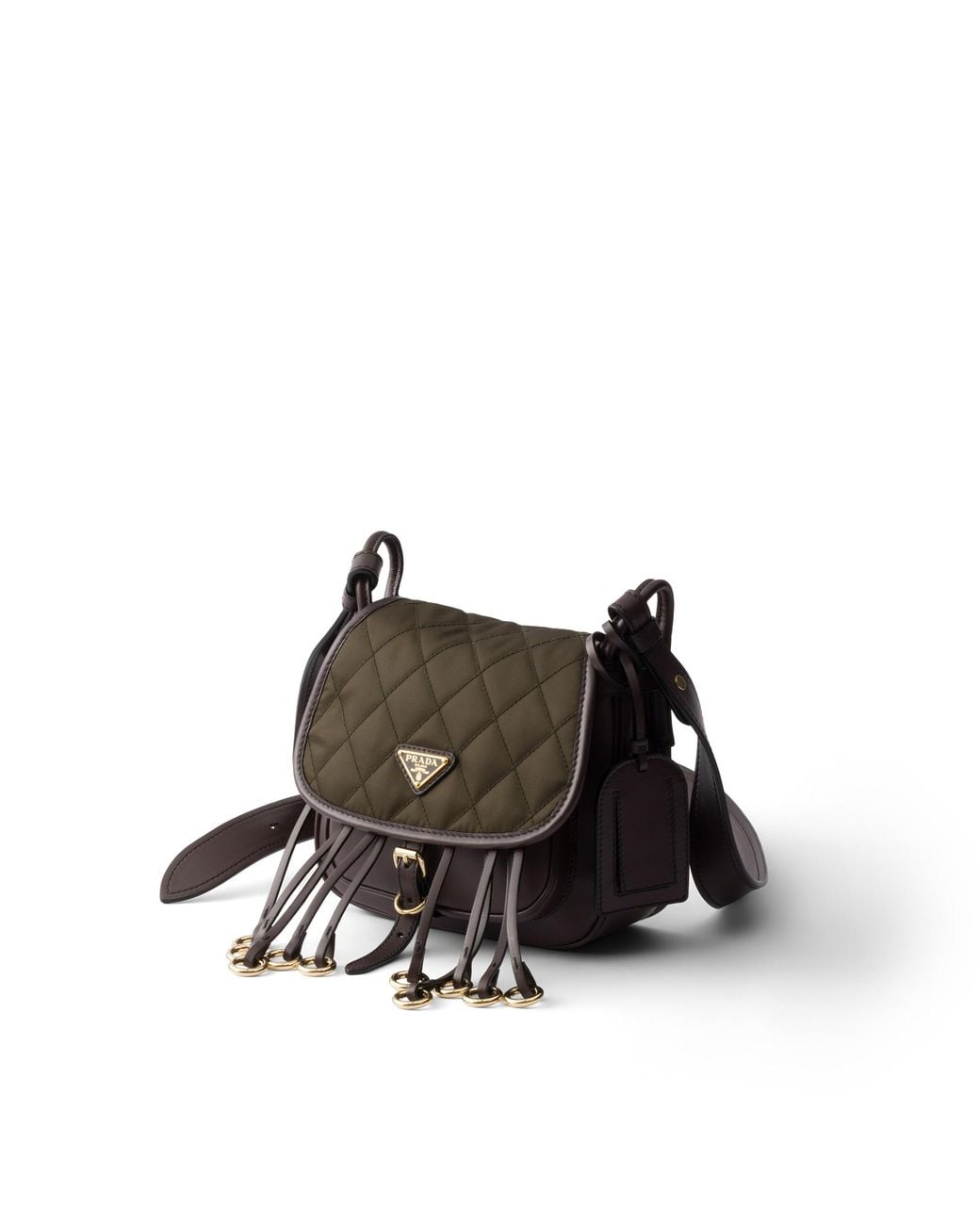 Prada Black Corsaire Re-Nylon And Leather Mini Shoulder Bag