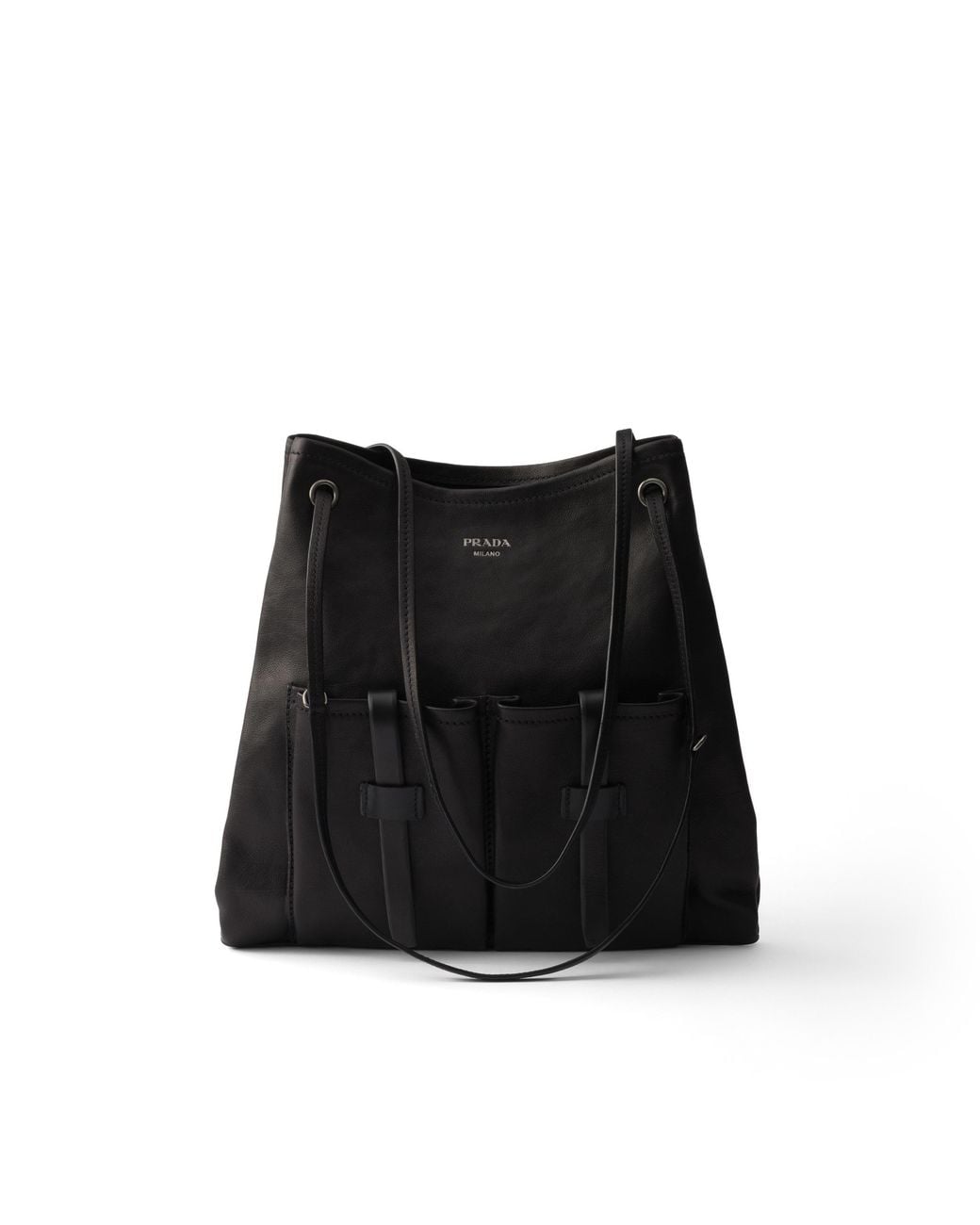Prada Black Route Large Leather Bag