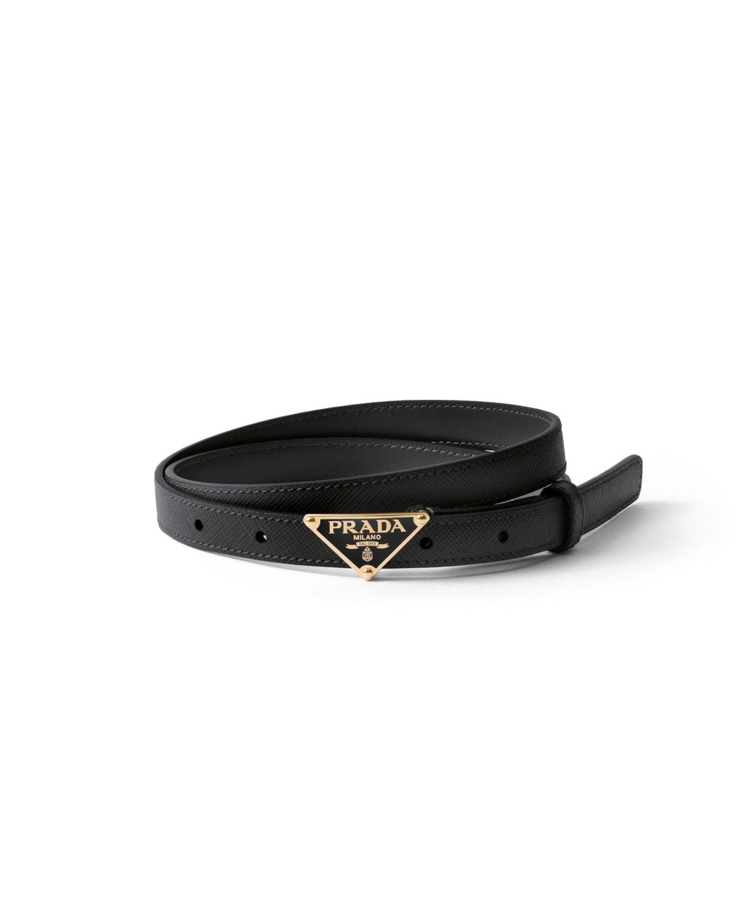 Prada Black Saffiano Leather Belt