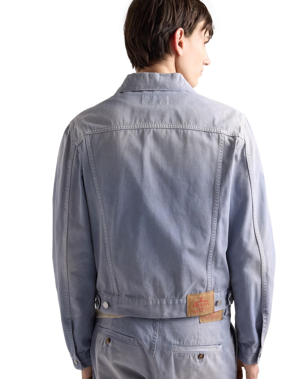 Prada Blue Gabardine Blouson Jacket for men