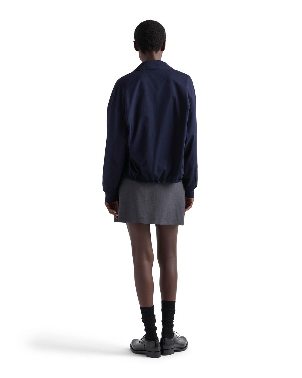 Prada Blue Light Mohair Miniskirt, Slate