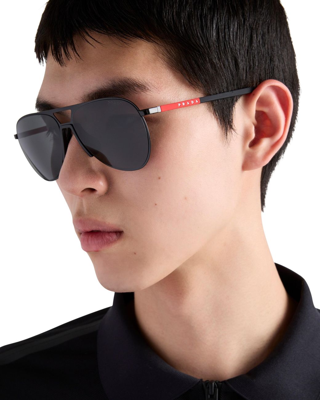 Prada Gray Linea Rossa Sunglasses for men