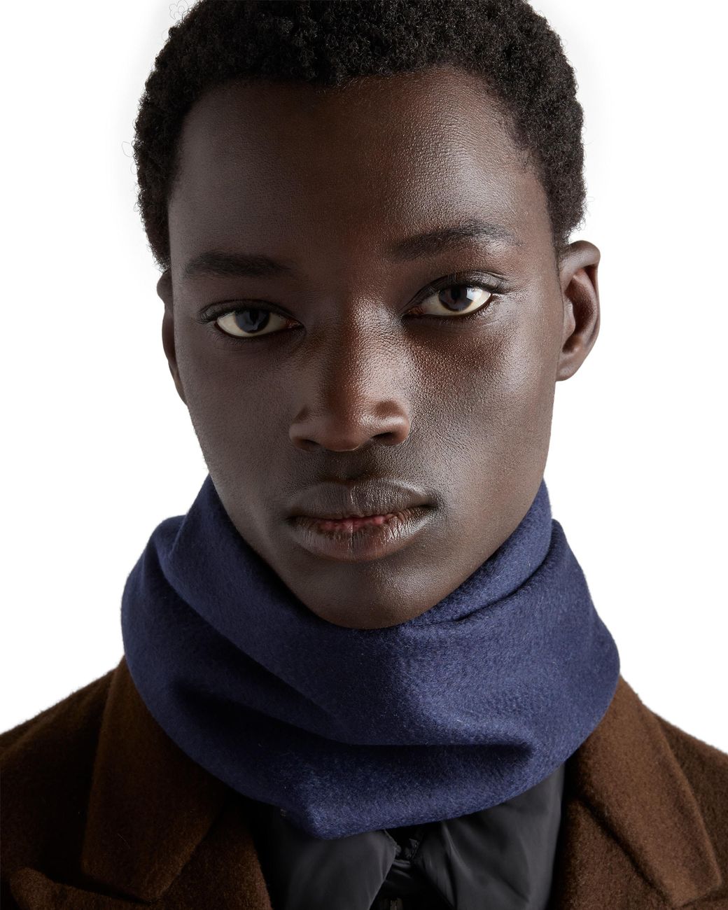 Prada Blue Double Cashmere Scarf for men
