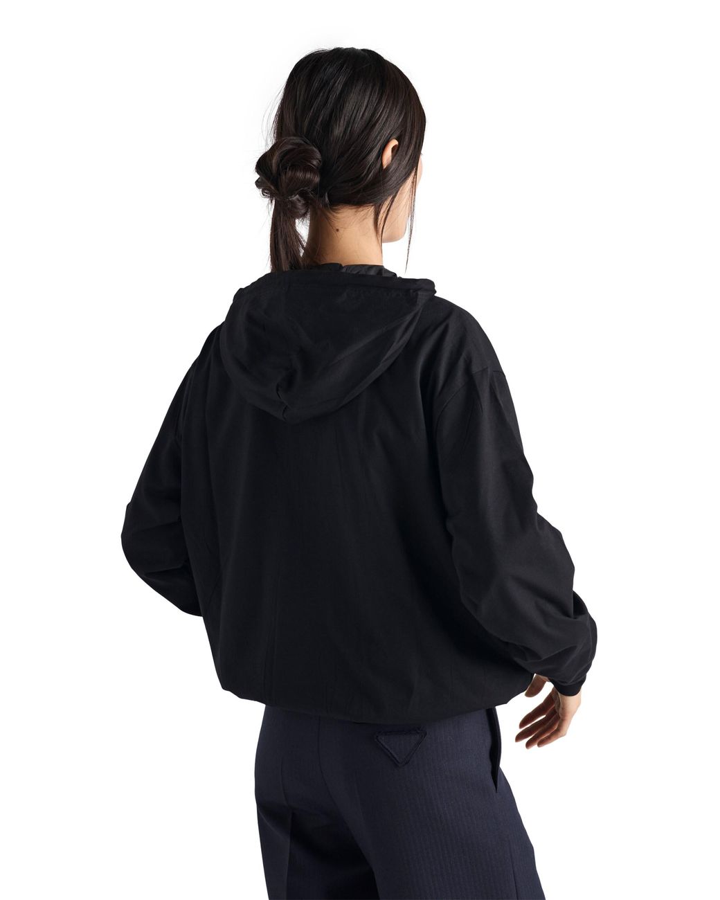 Prada Black Reversible Jersey Hoodie
