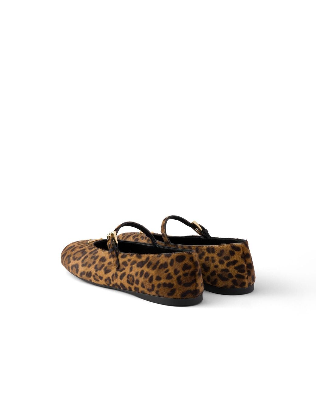Prada White Printed Leather Ballerinas, Honey