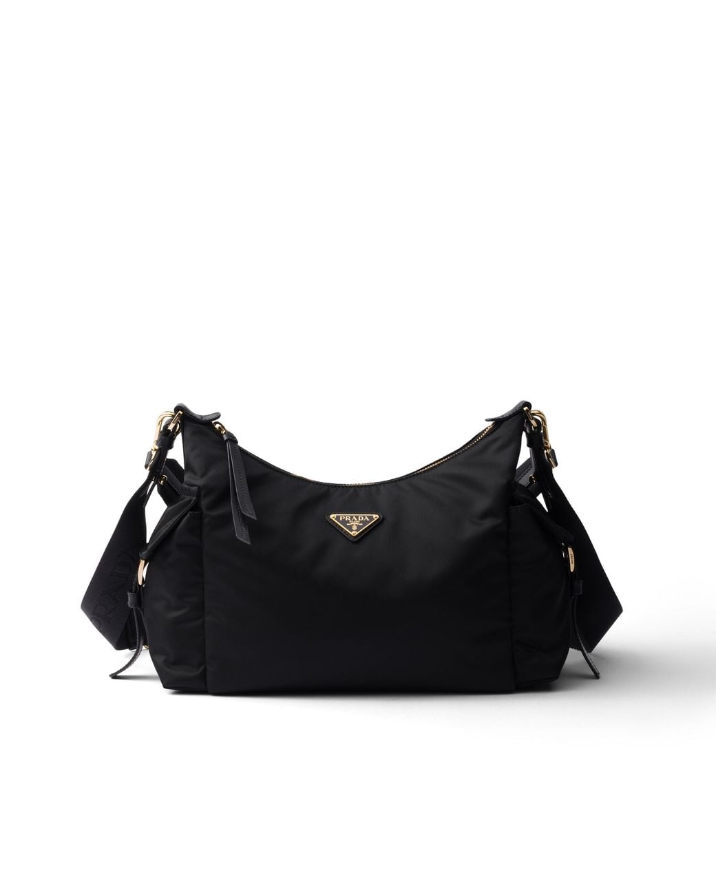 Prada Black Explore Large Re-Nylon And Leather Bag