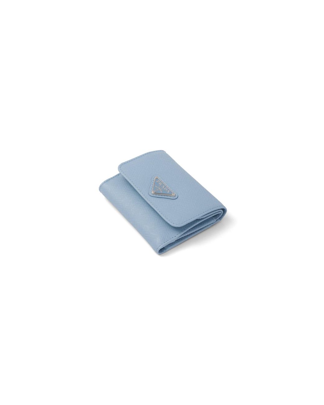 Prada Blue Small Saffiano Leather Wallet