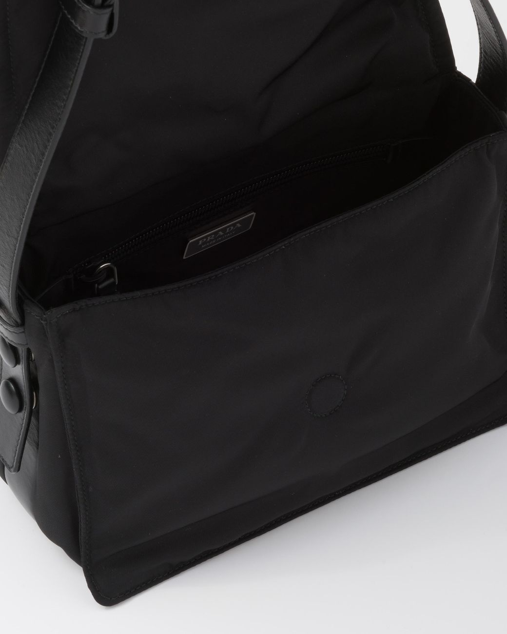 Prada Black Traveller Small Padded Re-Nylon Shoulder Bag