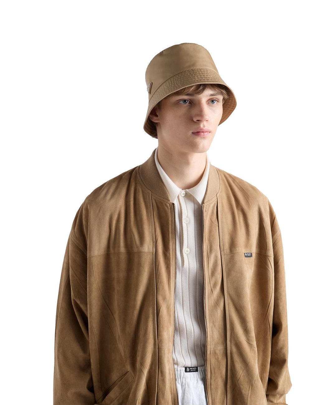 Prada Natural Re-Nylon Bucket Hat for men
