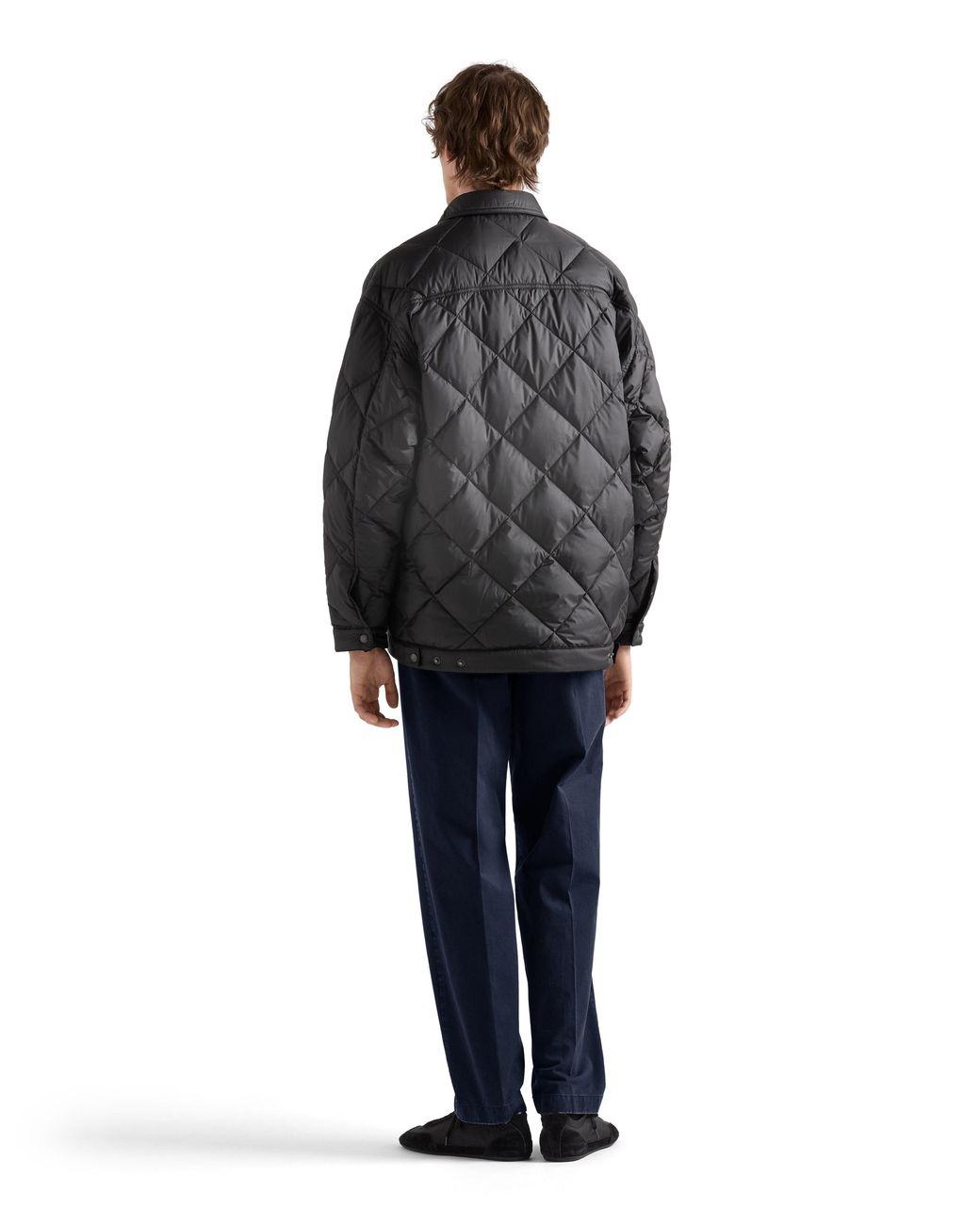 Prada Blue Garment-Dyed Cotton Pants for men