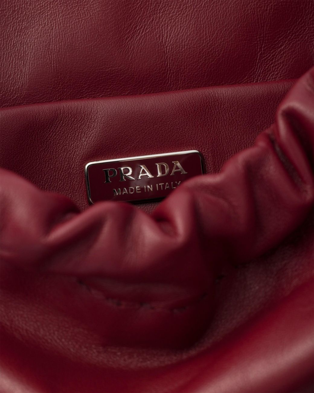 Prada Red Wish Nappa Leather Pouch