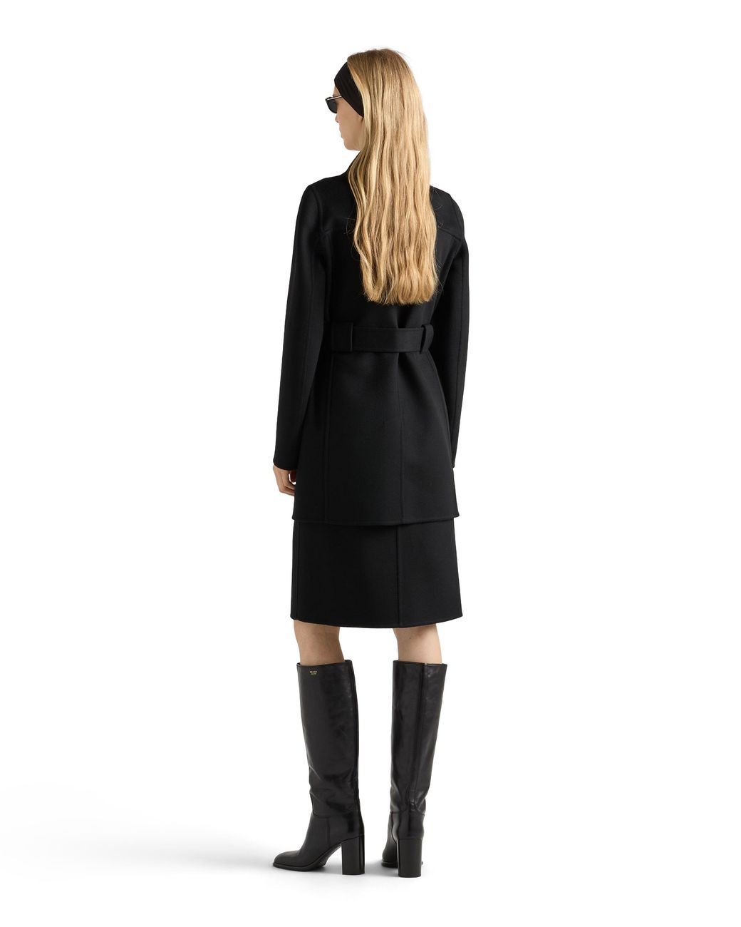 Prada Black Single-Breasted Double Cloth Caban Jacket