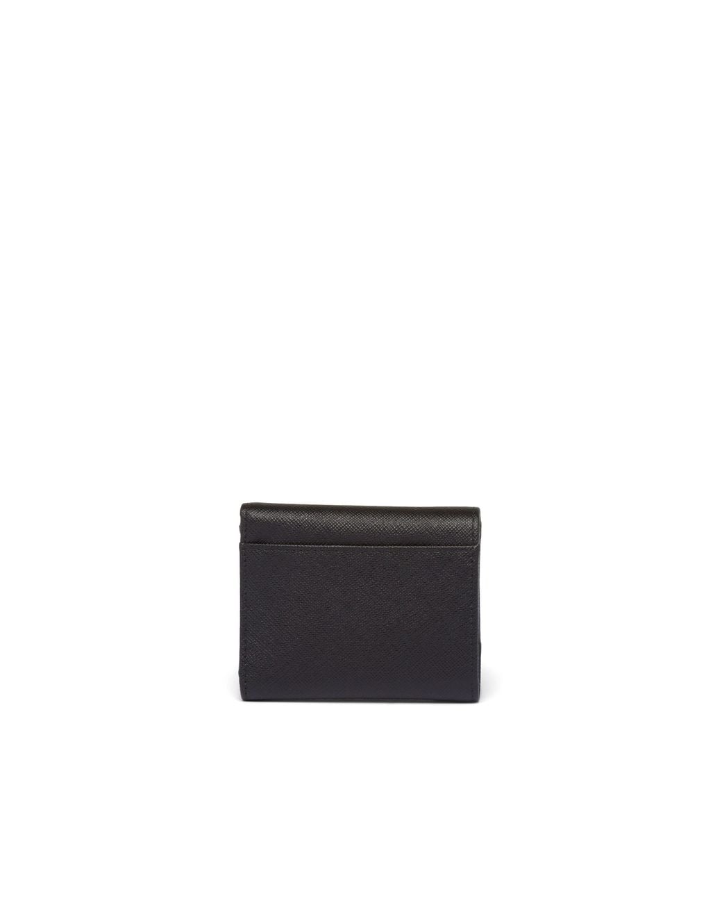 Prada White Small Saffiano Leather Wallet