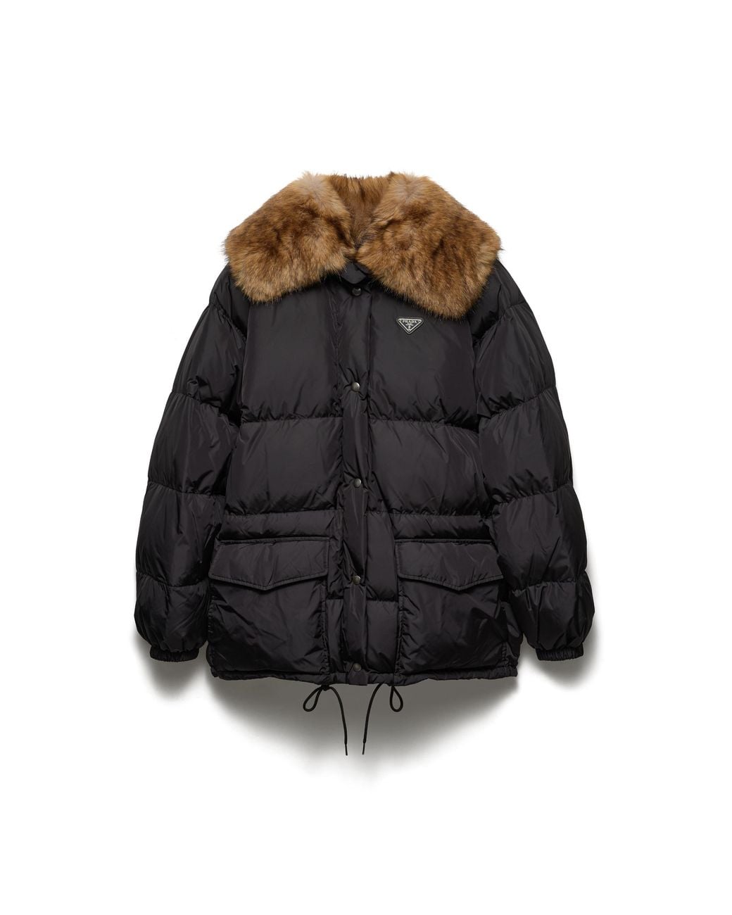 Prada Black Tech Canvas Down Jacket