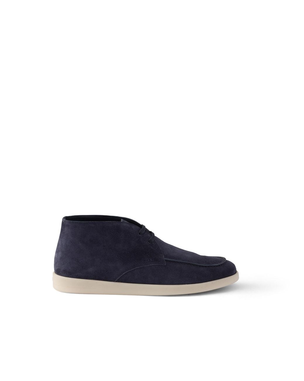 Prada Blue Suede Chukka Boots for men