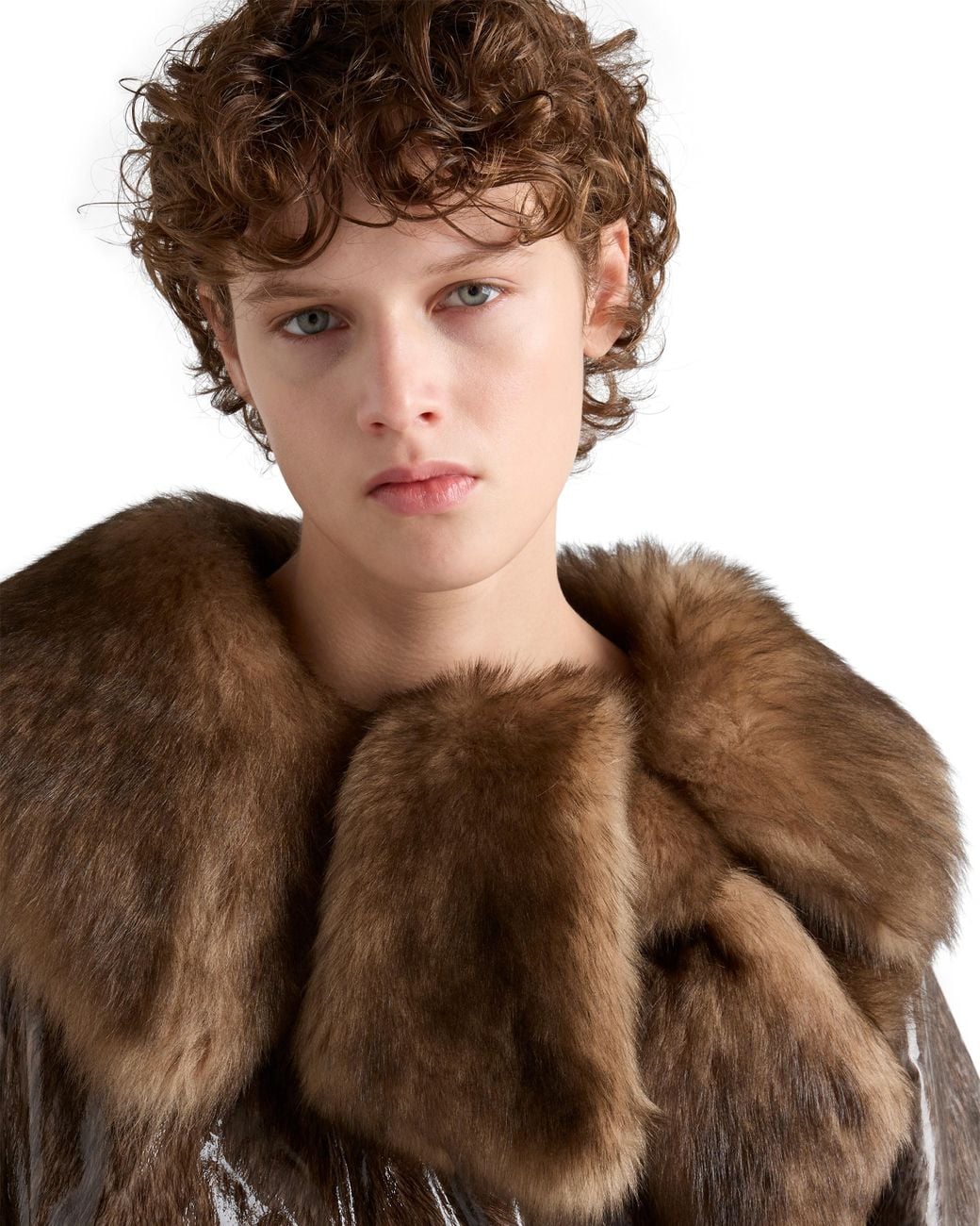 Prada Brown Shearling Coat