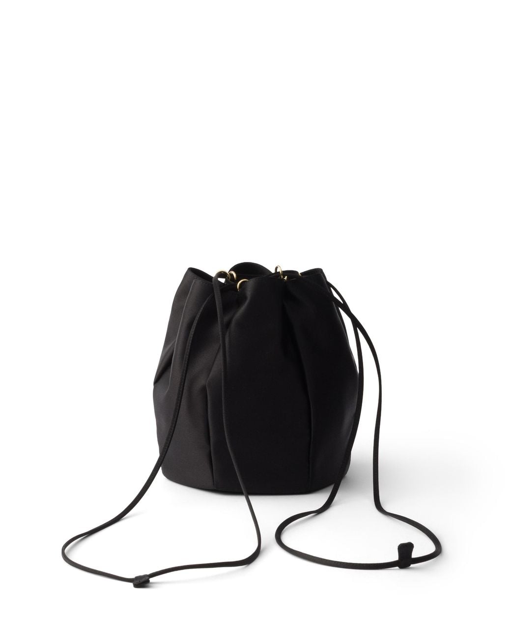 Prada Black Satin Mini Bucket Bag