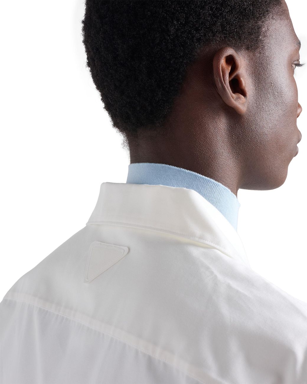 Prada White Printed Cotton Bowling Shirt for men