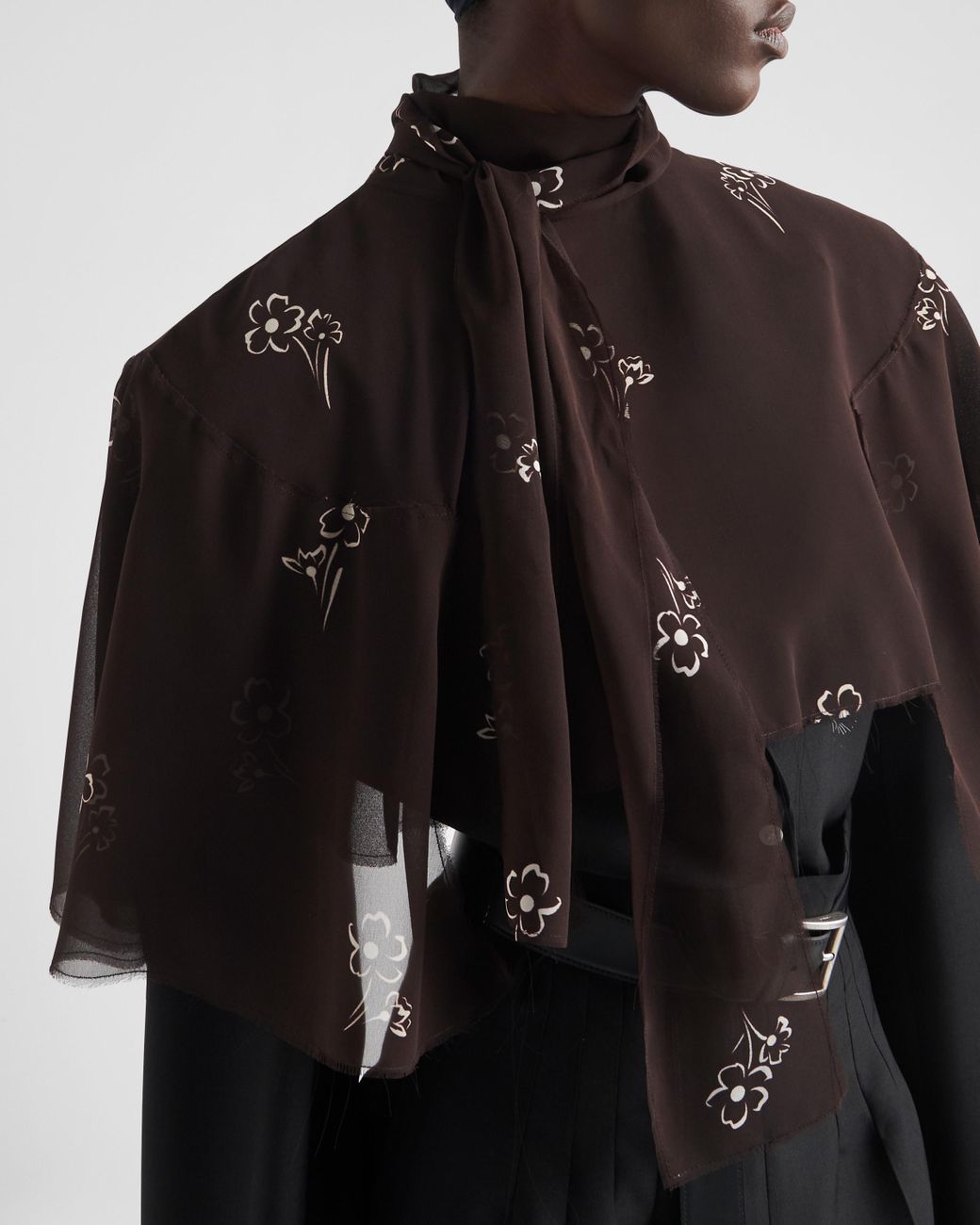 【プラダ・PRADA】Print ette cape Prada Print Georgette Cape | Lyst