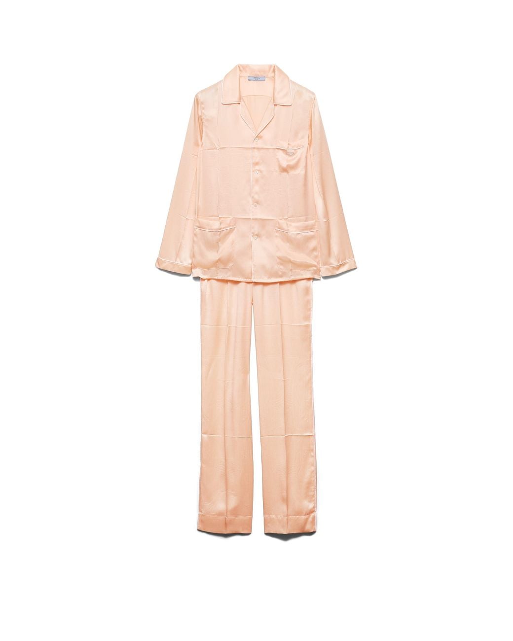 Prada Pink Vintage-Look Satin Pajamas