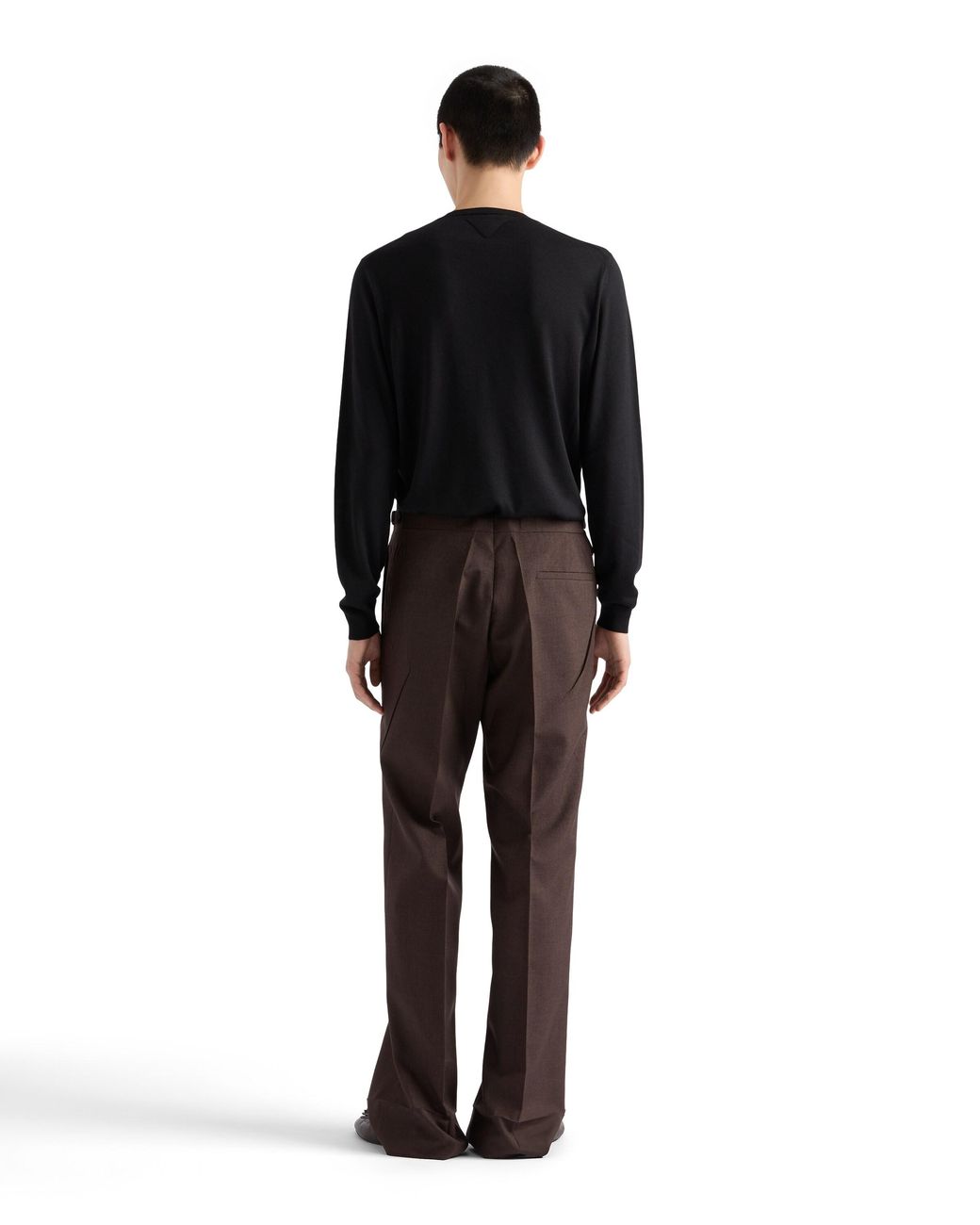 Prada Black Cashmere And Silk Crew-Neck Sweater for men