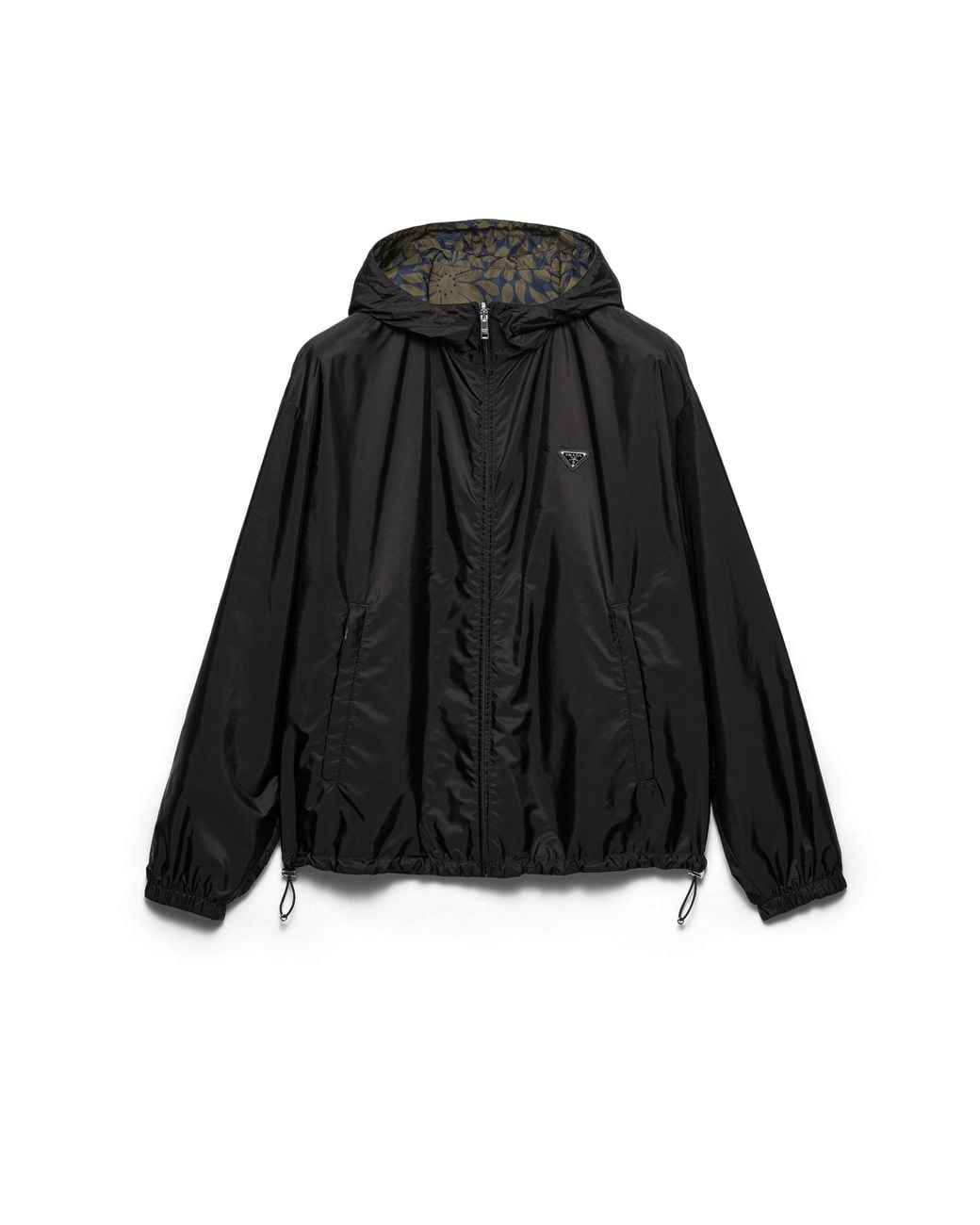 Prada Black Reversible Re-Nylon Jacket, /Forest for men