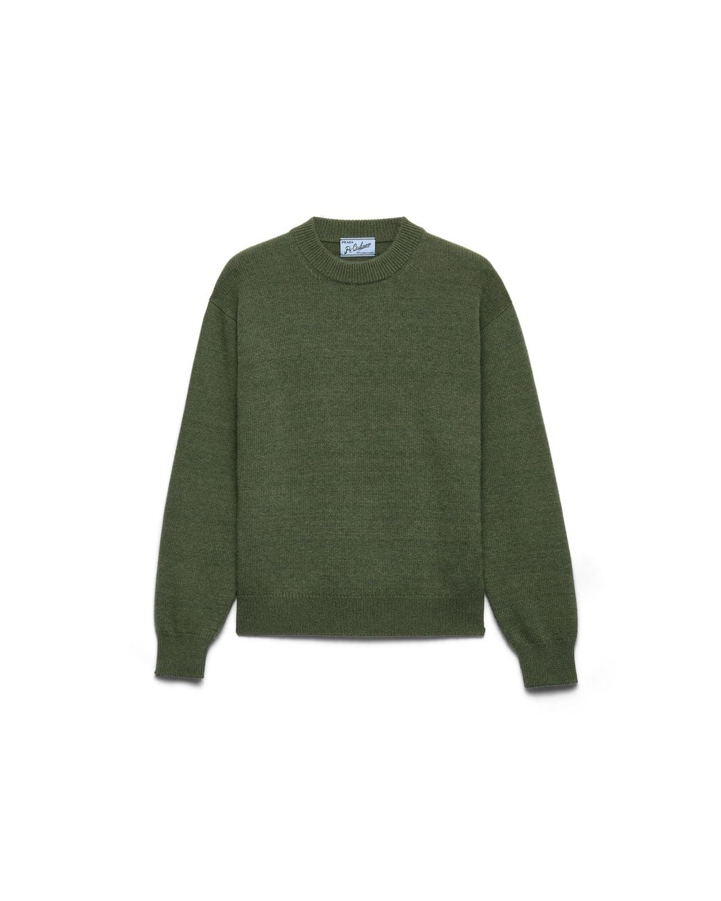 Prada Green Re-Cashmere Crew-Neck Sweater for men