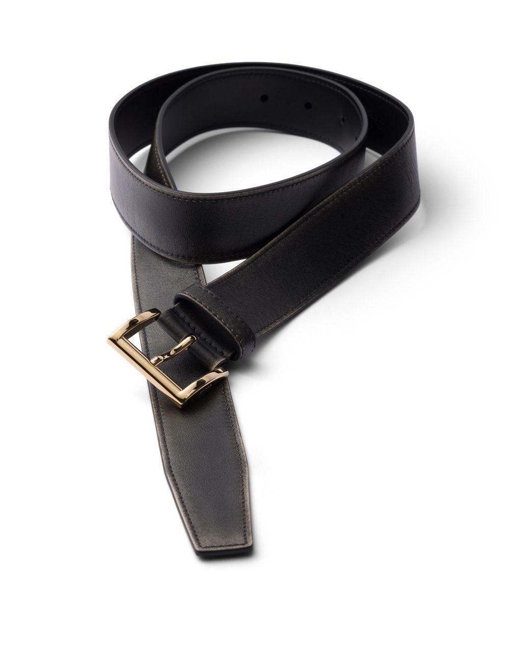 Prada Black Leather Belt