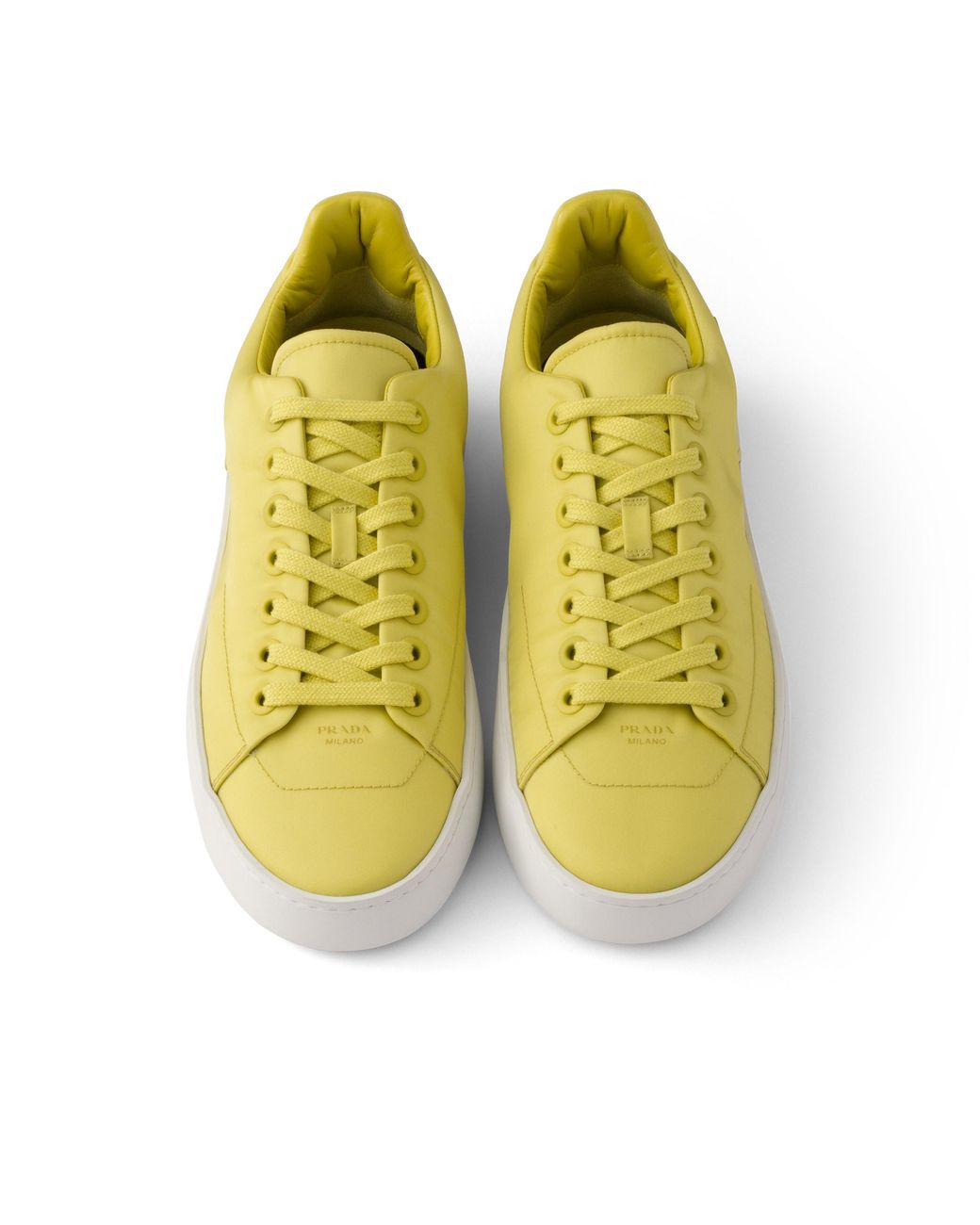Prada Yellow Court Re-Nylon Sneakers
