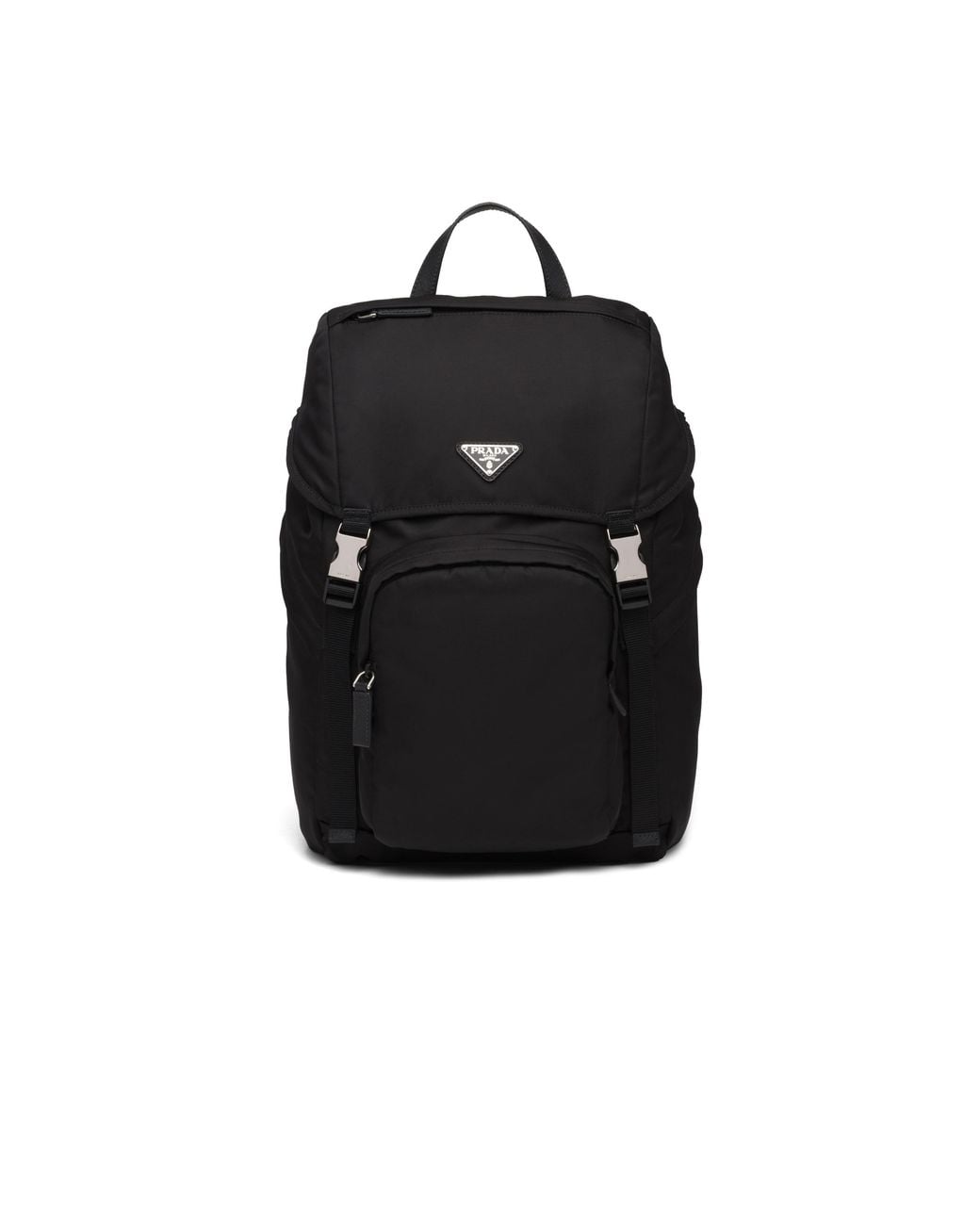Prada Black Re-Nylon And Saffiano Leather Backpack for men