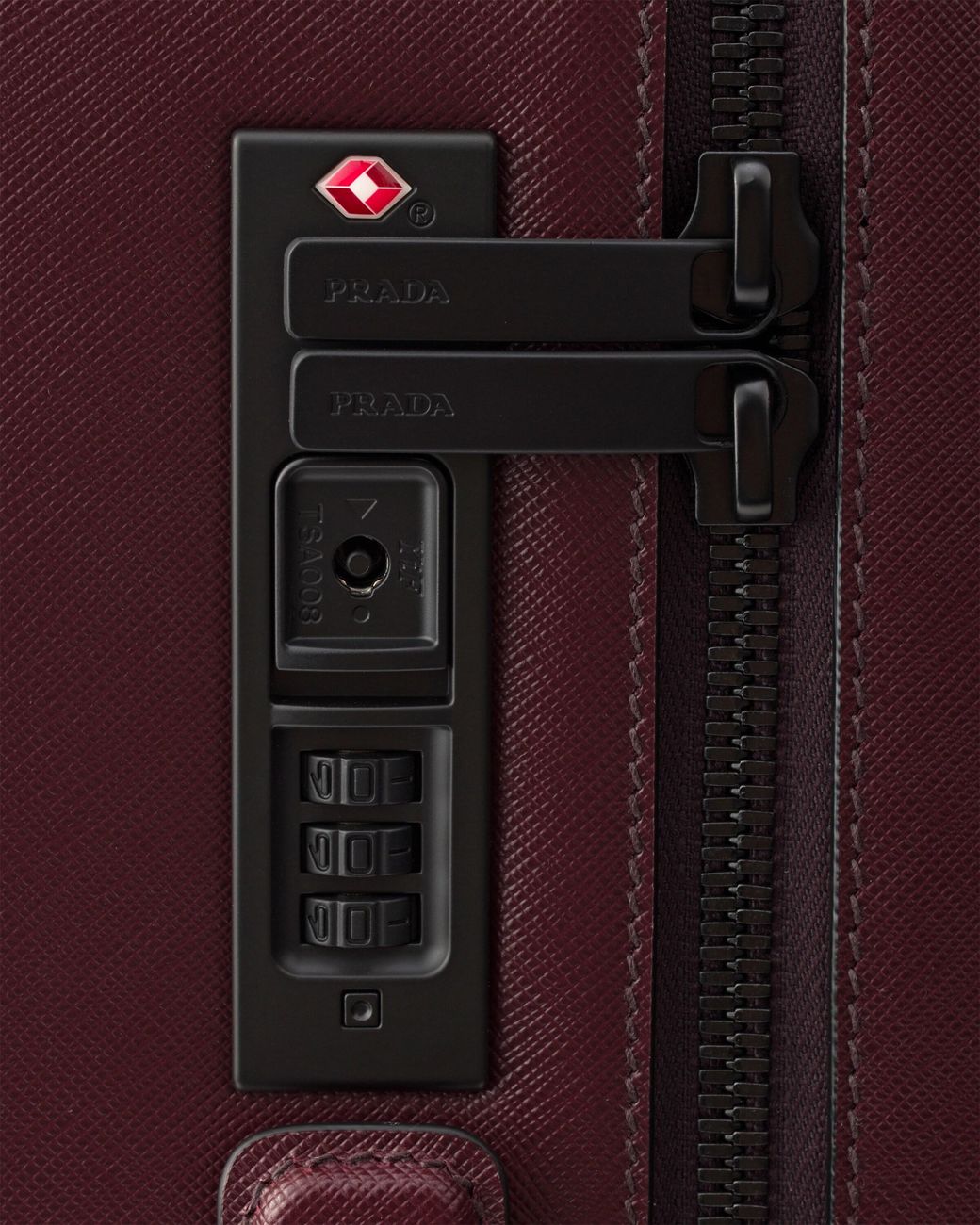 Prada Purple Saffiano Leather Trolley