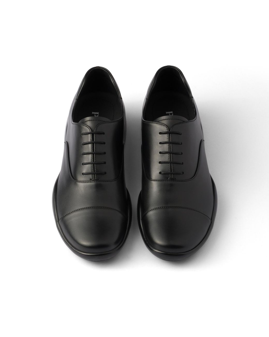 Prada Black Toblach Laced Leather Shoes for men
