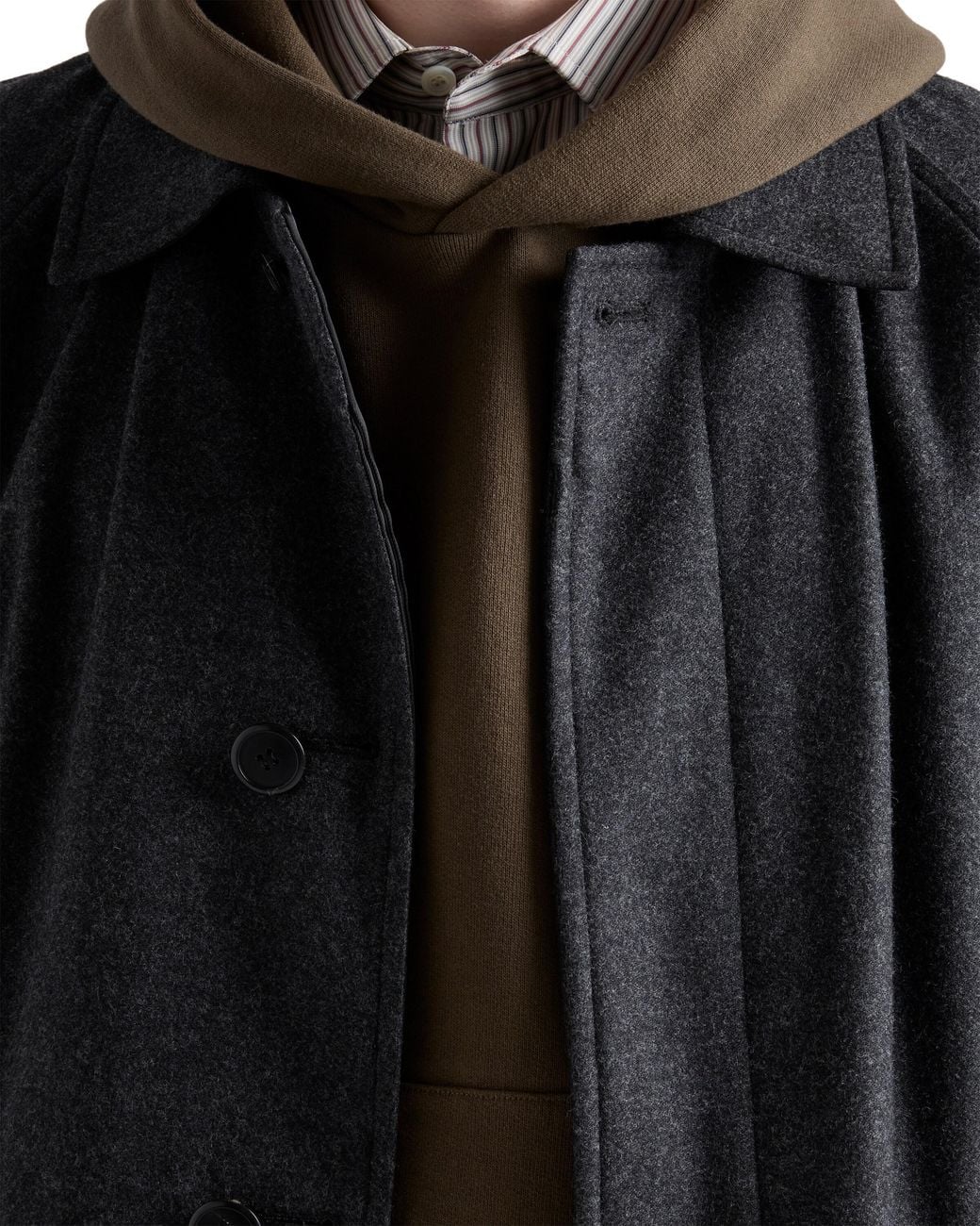 Prada Black Re-Wool Coat for men