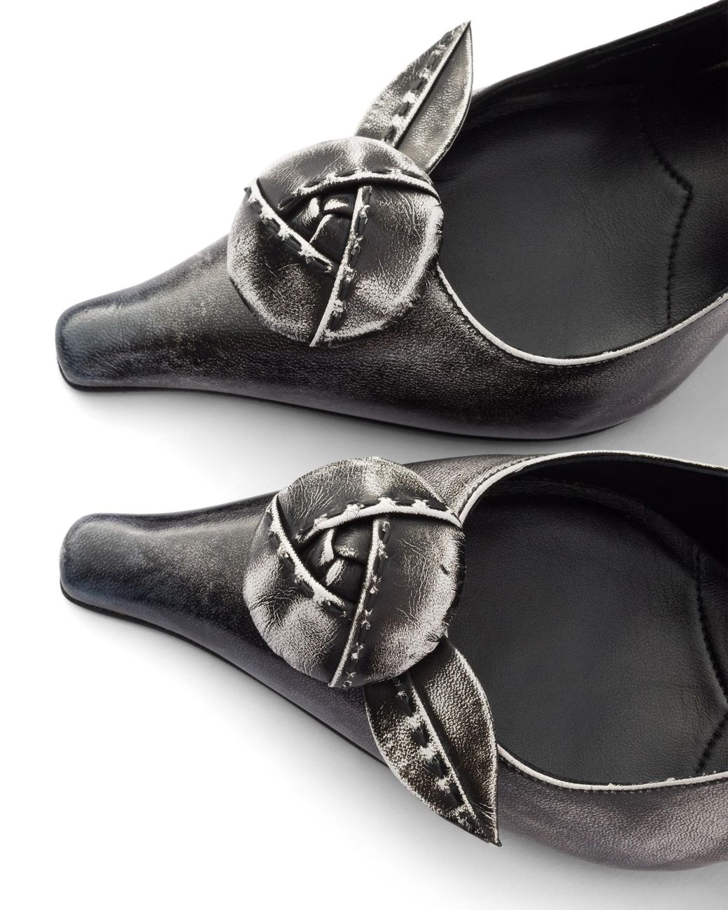 Prada White Leather Slingback Pumps