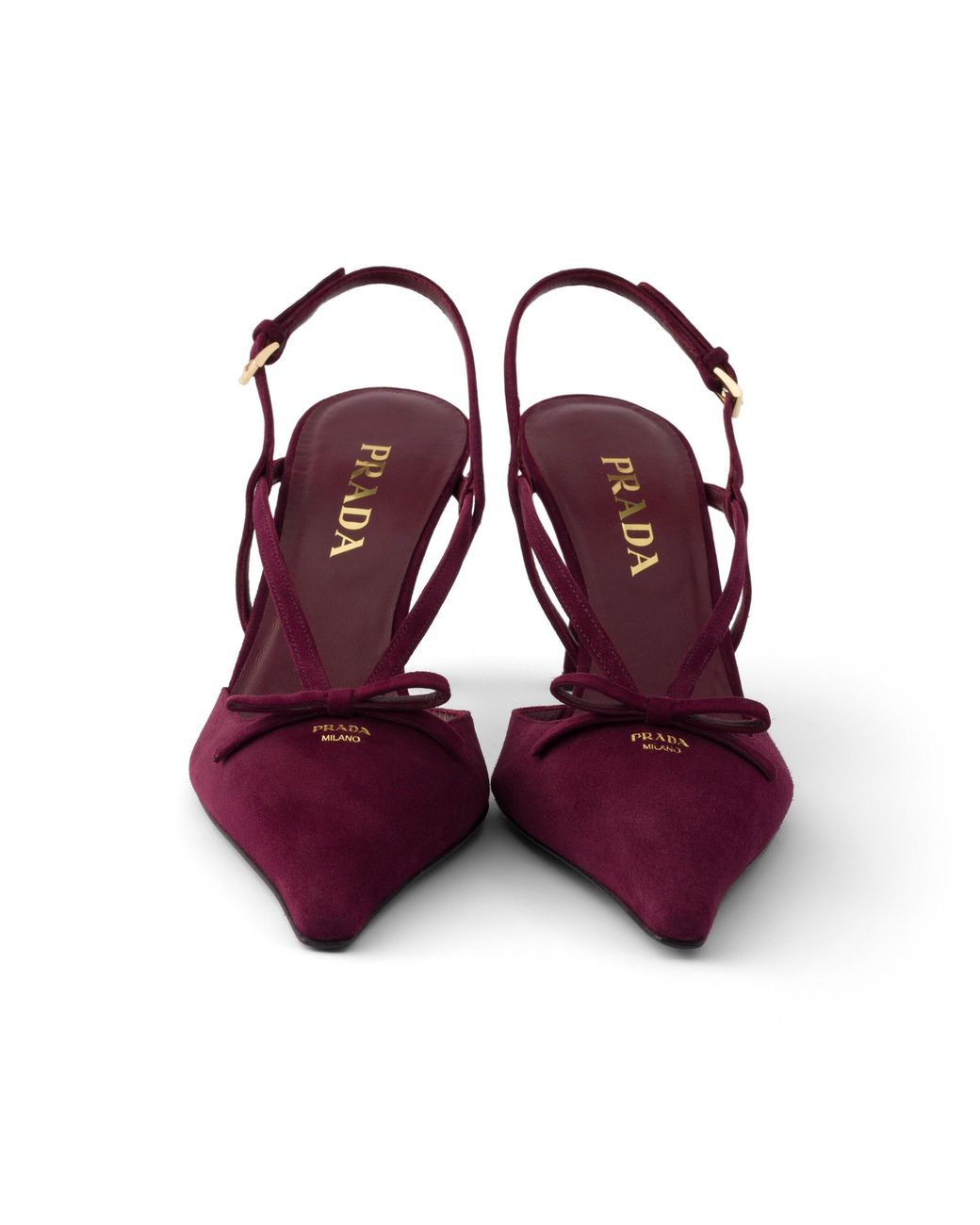 Prada Purple Suede Slingback Pumps 75
