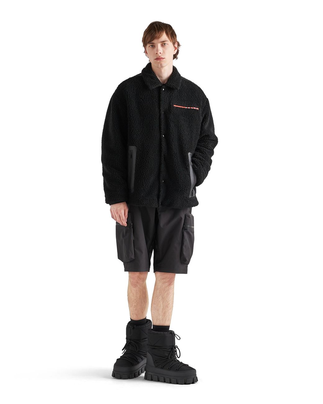 Prada Black Fleece Blouson Jacket for men